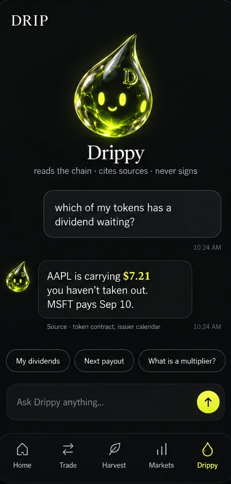 Drippy screen